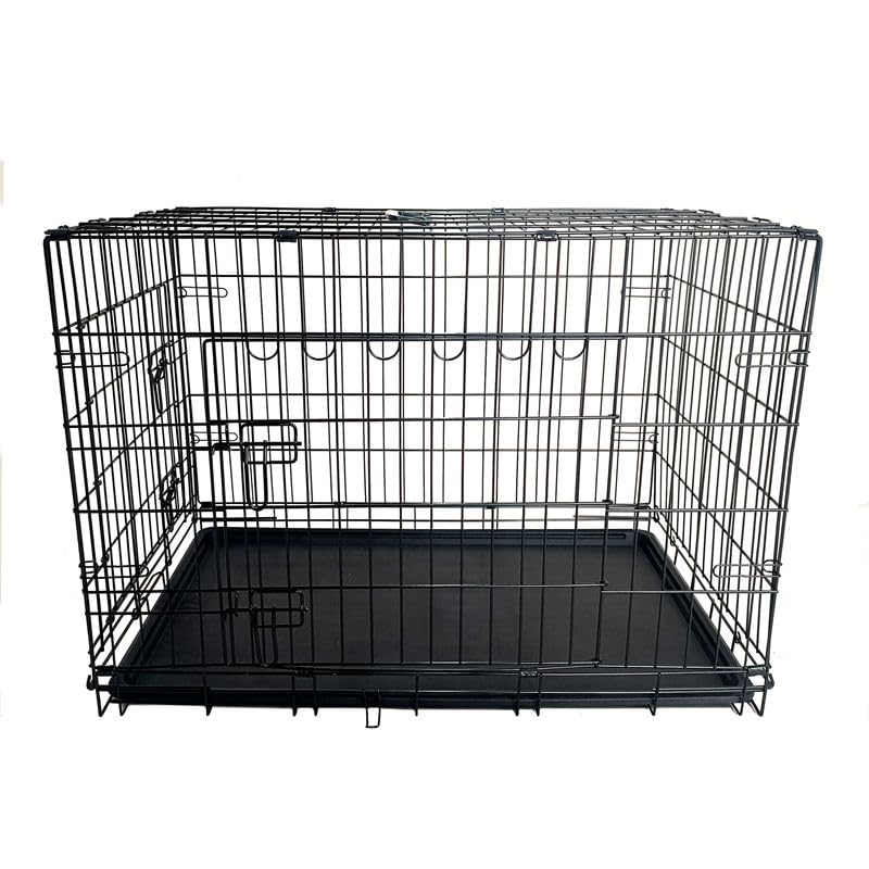 42-Inch Folding Metal Dog Crate with Divider and Tray K206768