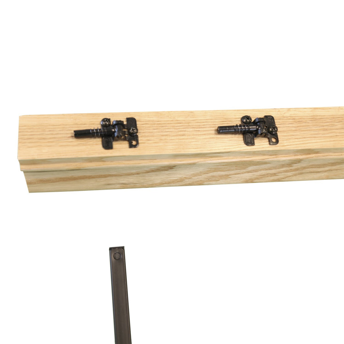Indoor Stair Rail Section Kit with Black Metal Balusters A944501