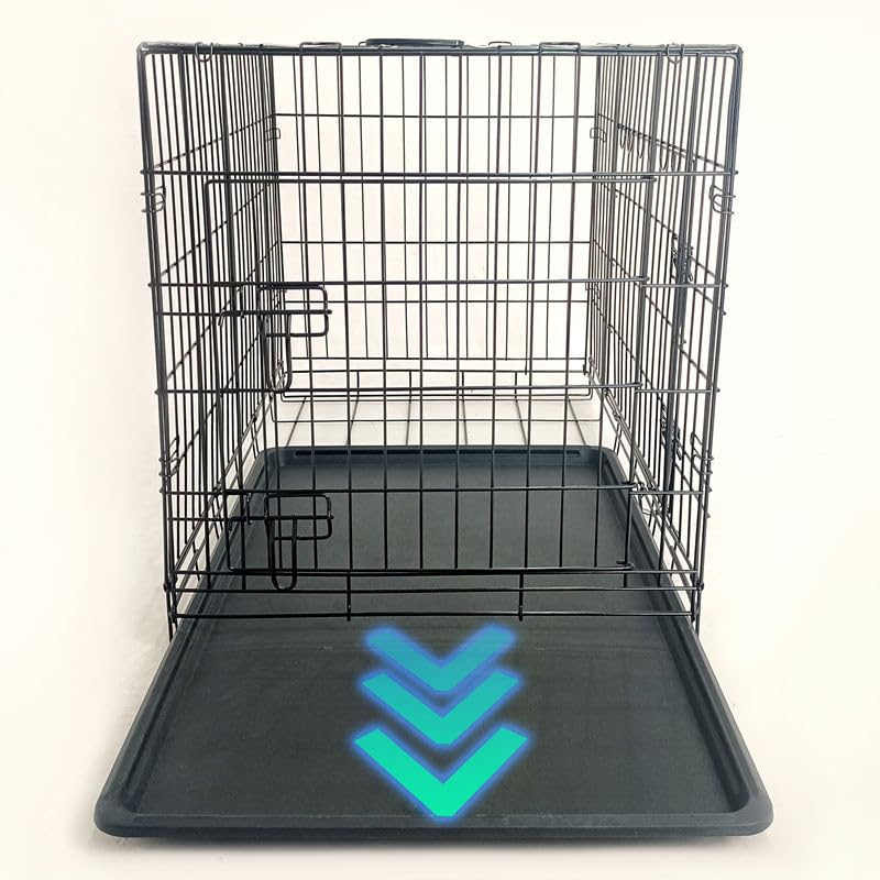42-Inch Folding Metal Dog Crate with Divider and Tray K206768