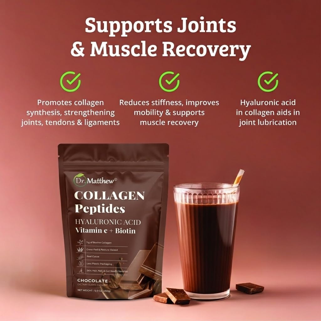 Chocolate Collagen Peptides Powder with Hyaluronic Acid and Vitamin C Q656709