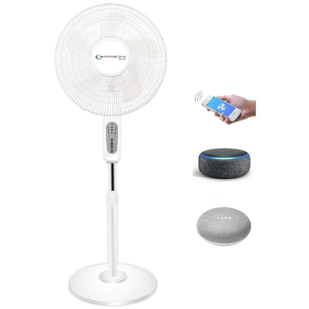 16” WIFI Enabled Oscillating Pedestal Fan A9430