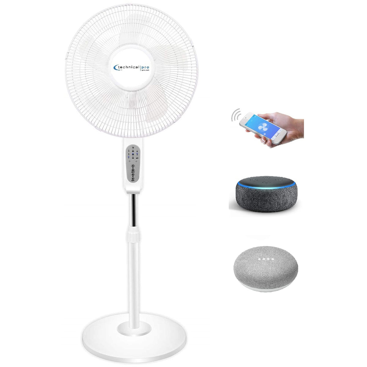 16” WIFI Enabled Oscillating Pedestal Fan A9430