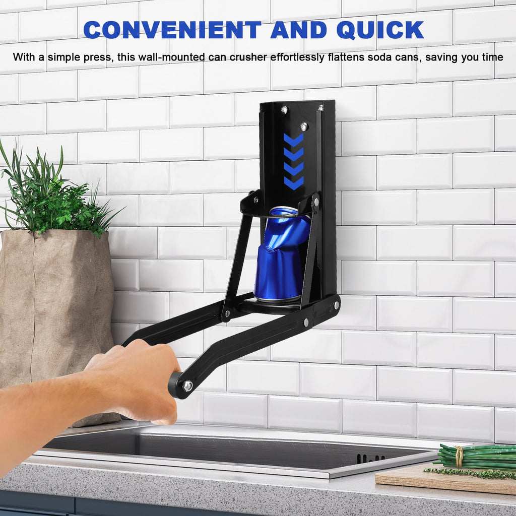 Wall Mounted Can Crusher with Folding Handle W661