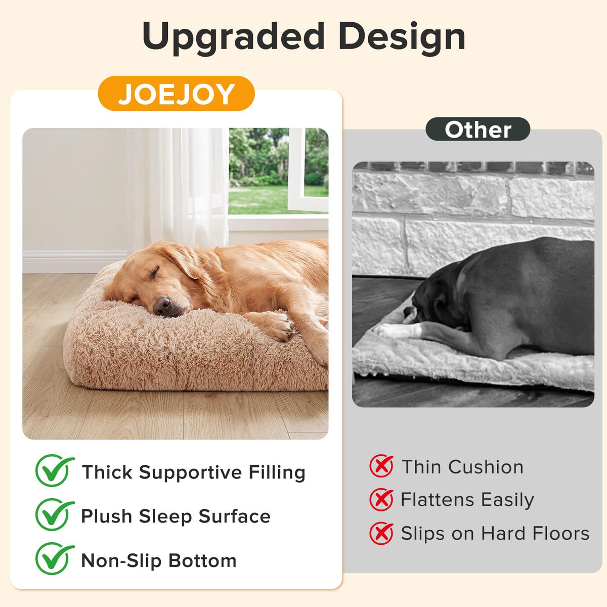 Large Washable Plush Dog Bed Crate Pad X9984