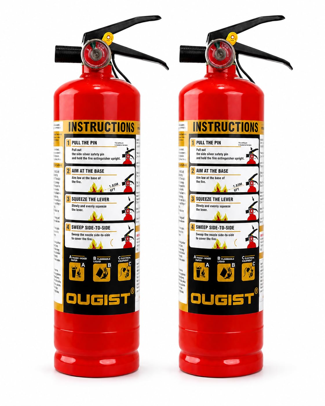 2.5 lb ABC Dry Chemical Fire Extinguisher 2 Pack T3808