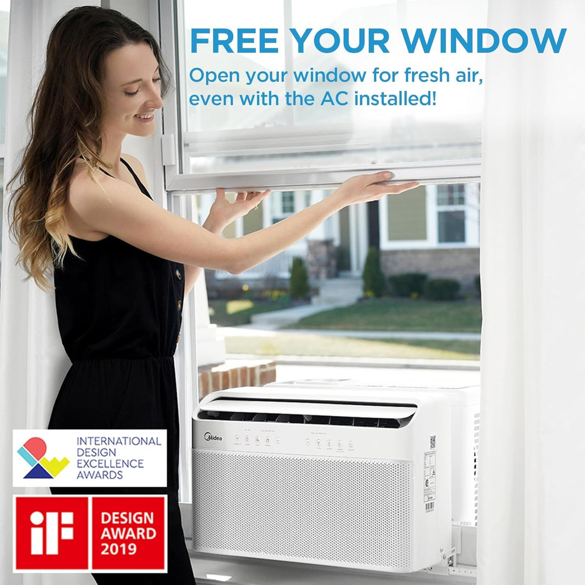 12,000 BTU U-Shaped Smart Inverter Window Air Conditioner Q59872