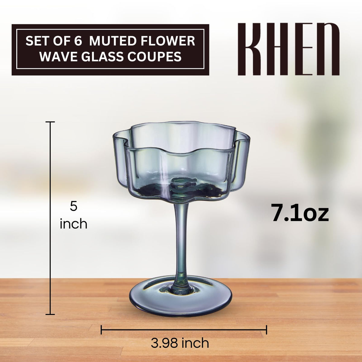 Shatterproof Acrylic Pastel Coupe Glasses 6 Set 8.5oz T953