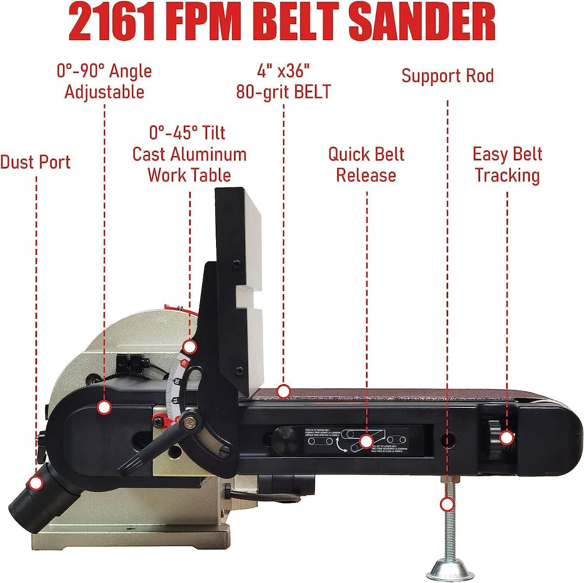 Belt Disc Sander with Rotating Base E964
