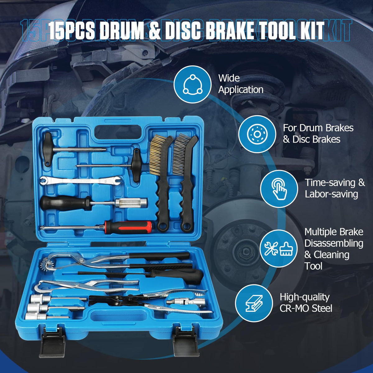 15 Pc Brake Drum Tool Kit Z650