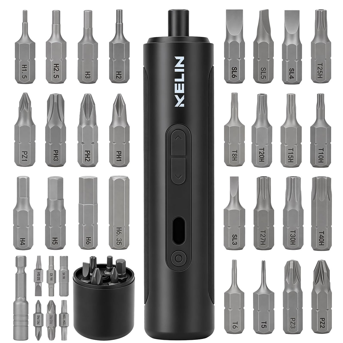 Electric Screwdriver Set 3 Torque Levels S2 Steel Bits S149916