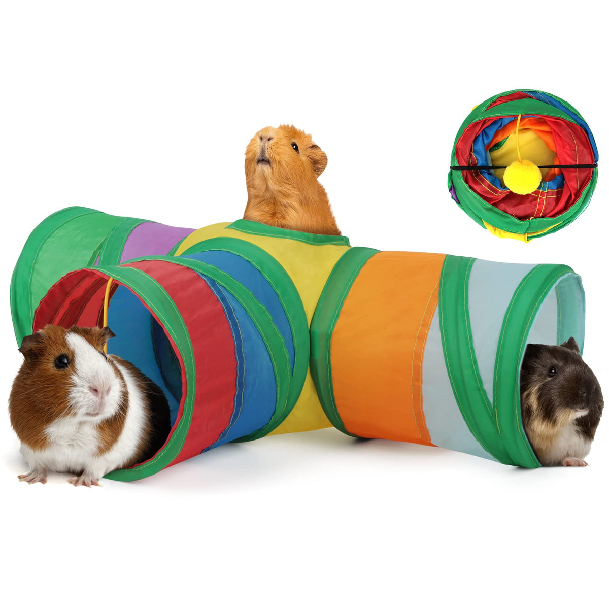 Guinea Pig Tunnels & Tubes Collapsible Small Animal Hideout Z396