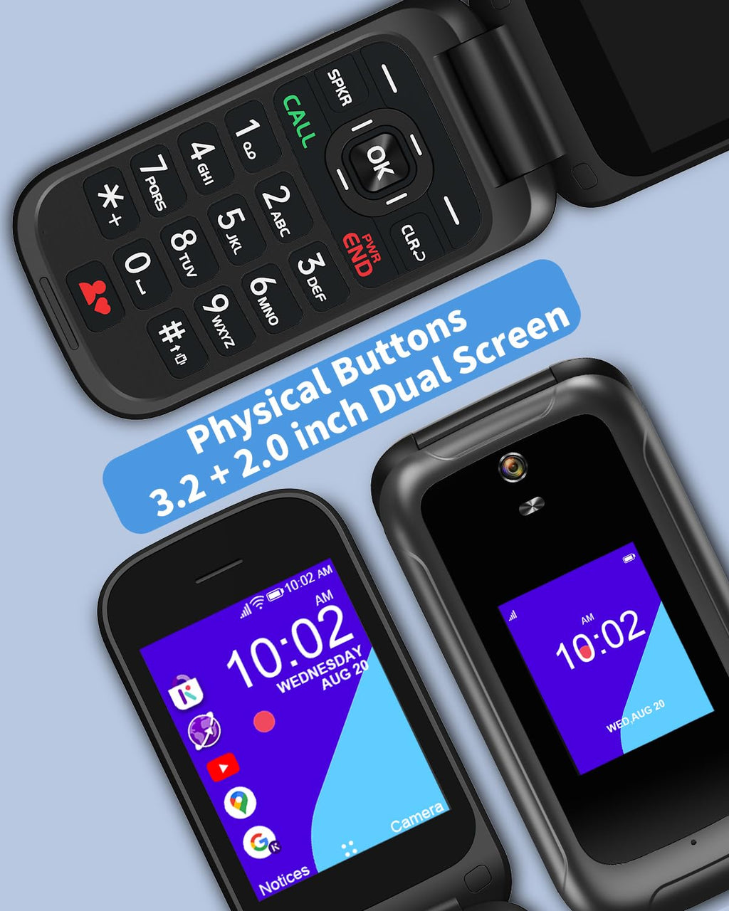 2.8" Dual Screen 4G LTE Flip Phone T198363