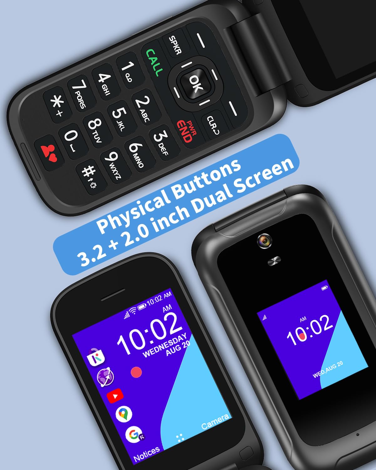 2.8" Dual Screen 4G LTE Flip Phone T198363