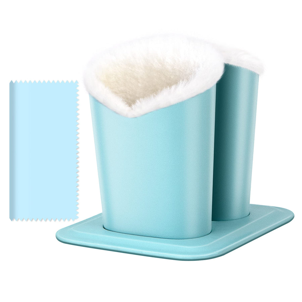 Double Eye Glass Holder Stands with Plush Lining E17963