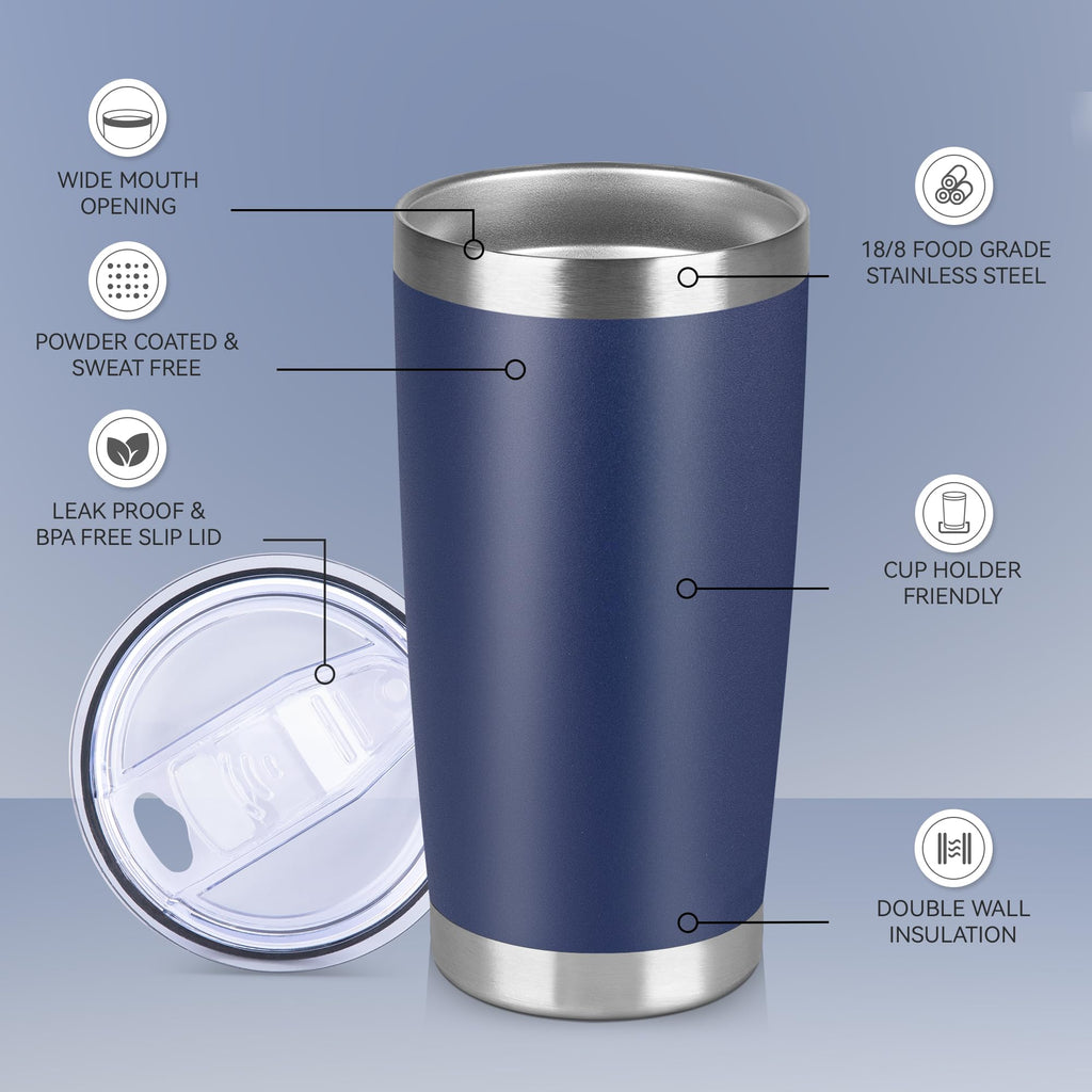 20 oz Stainless Steel Insulated Tumbler with Lid U2974