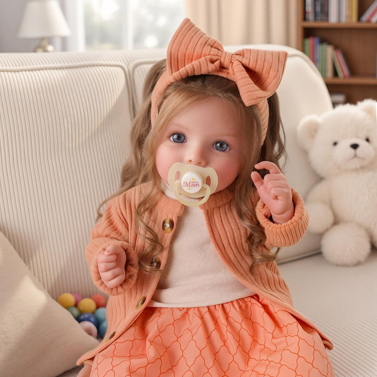 20 Inch Reborn Baby Dolls with Brown Hair Y7502