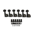 6 Inline Locking Guitar Tuners Black B3156