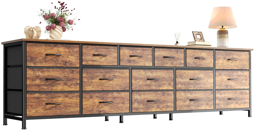 77.6" 16 Drawer Fabric Dresser A8157