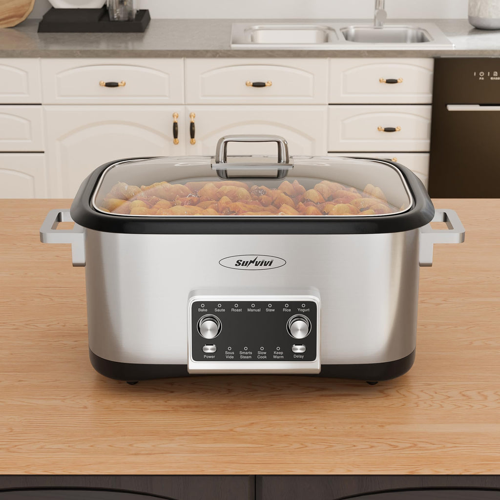 8 Quart Programmable Slow Cooker with Non-stick Pot I20826