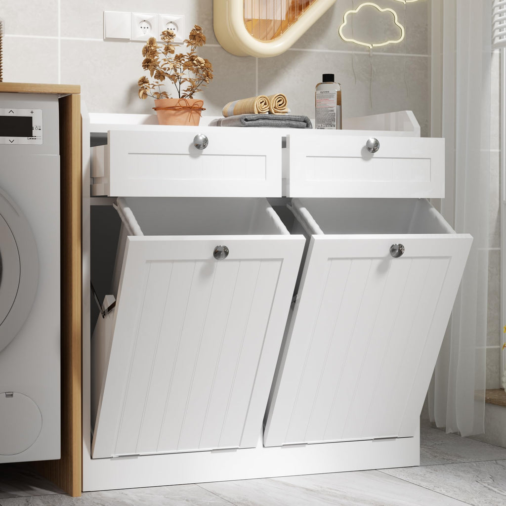 8 Gallon Double Tilt Out Trash Can Cabinet K6113