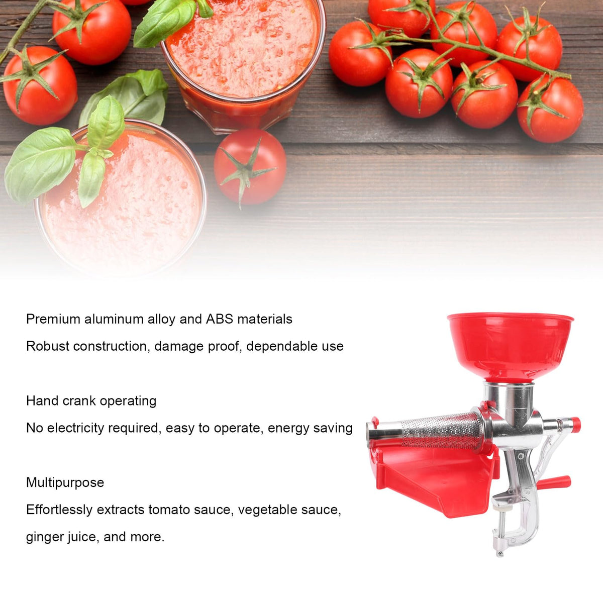 Aluminum Alloy Manual Tomato Strainer J89599