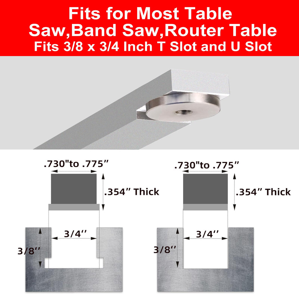 Table Saw Miter Gauge with Micro Adjust Flip Stop Y136