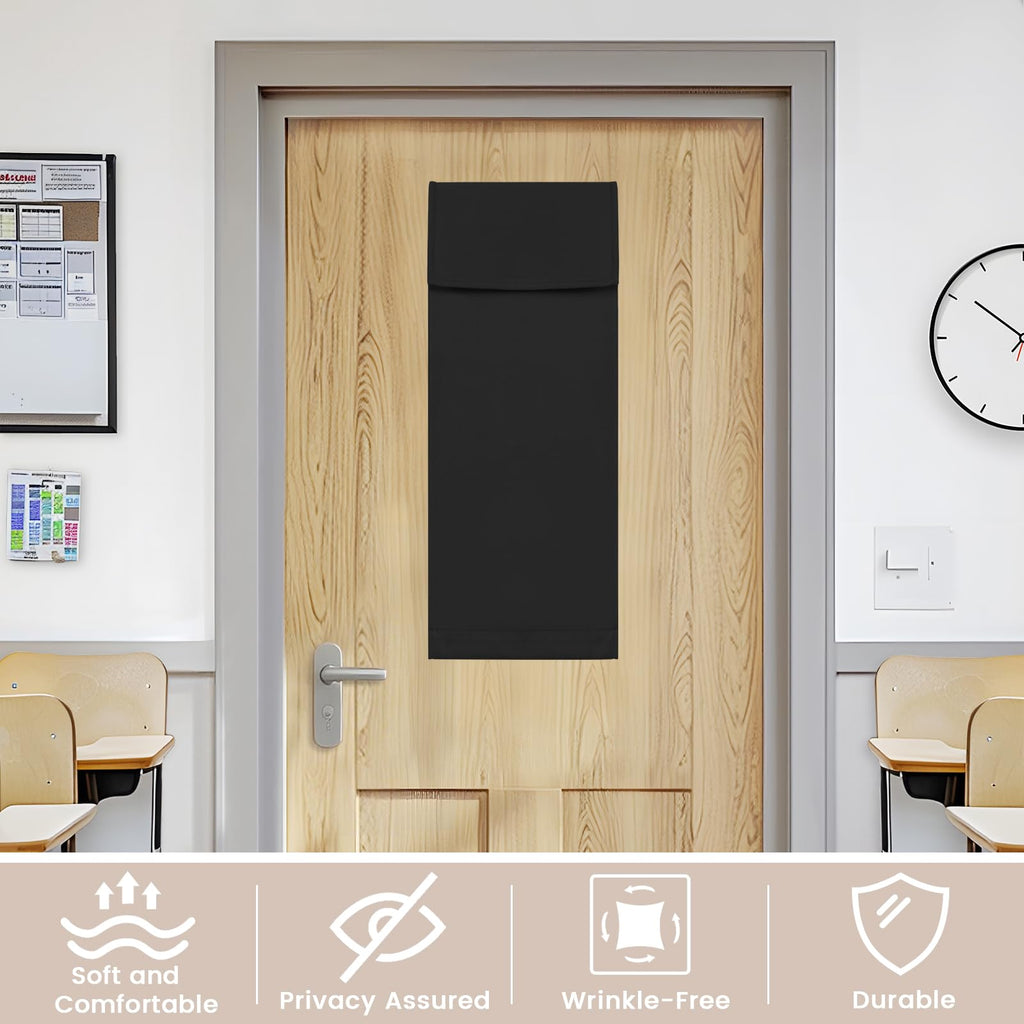 Black Classroom Door Window Cover A291270