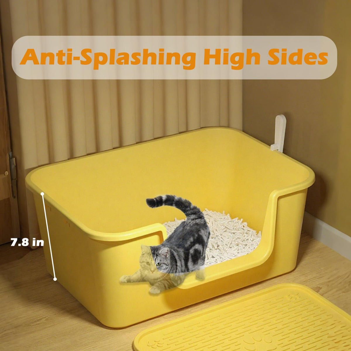Low Entry High Sides Cat Litter Box R5812