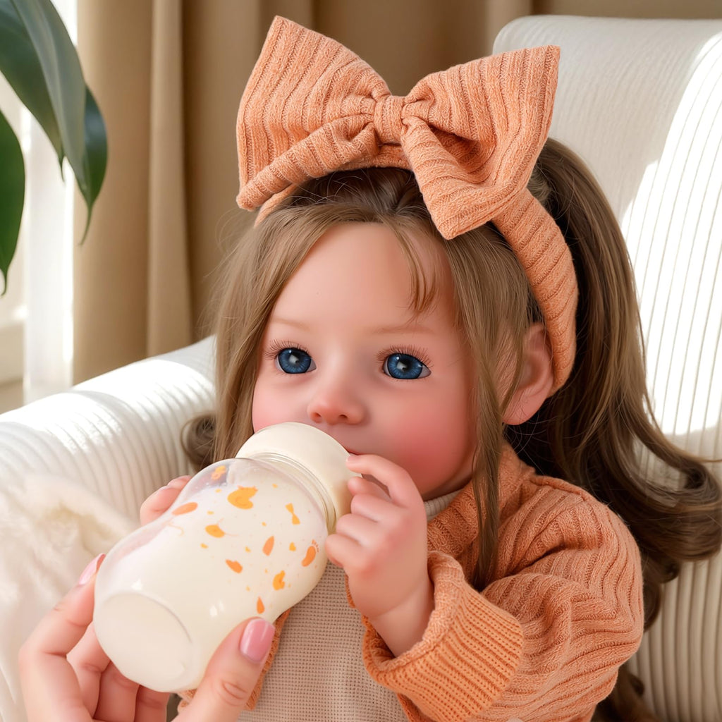 20 Inch Reborn Baby Dolls with Brown Hair Y7502