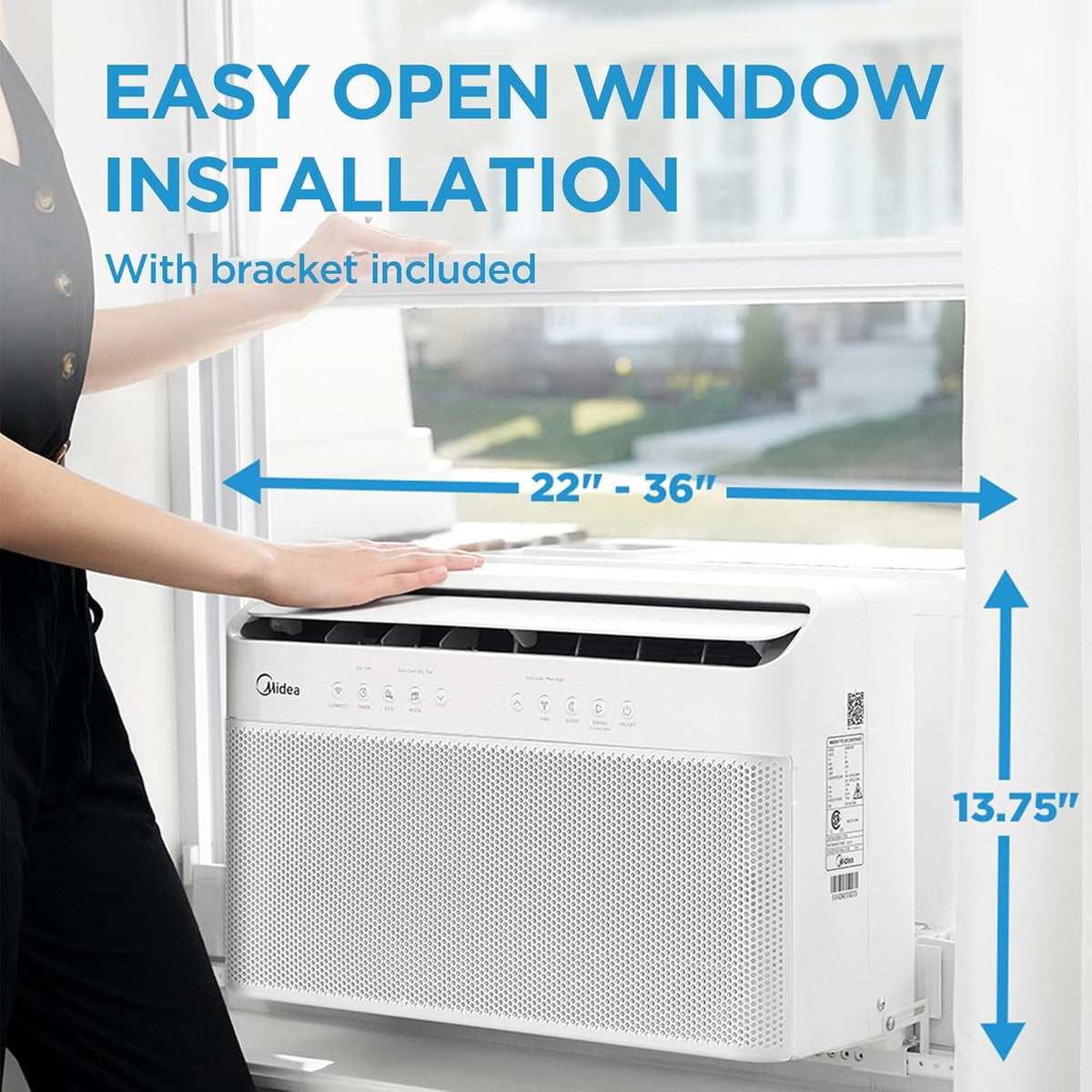 12,000 BTU U-Shaped Smart Inverter Window Air Conditioner Q59872