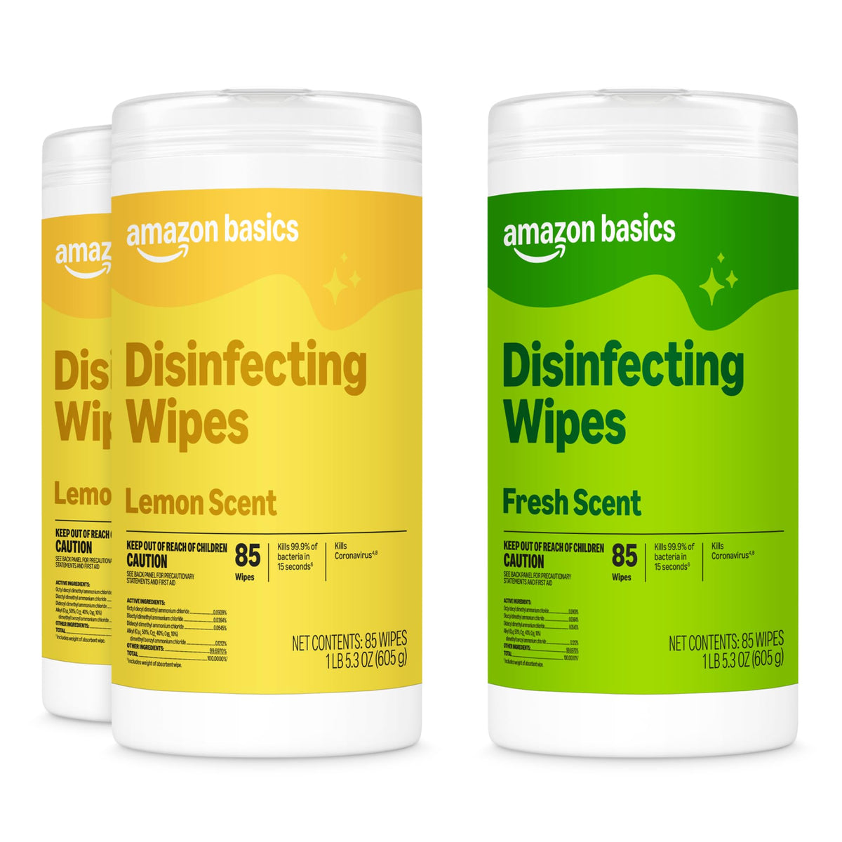 Lemon & Fresh Scent Disinfecting Wipes 255 Count V8222