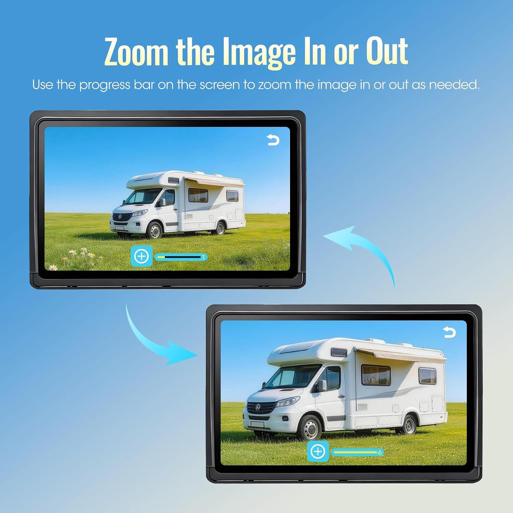 7" Wireless Backup Camera System with DVR Split Screen Monitor Y346