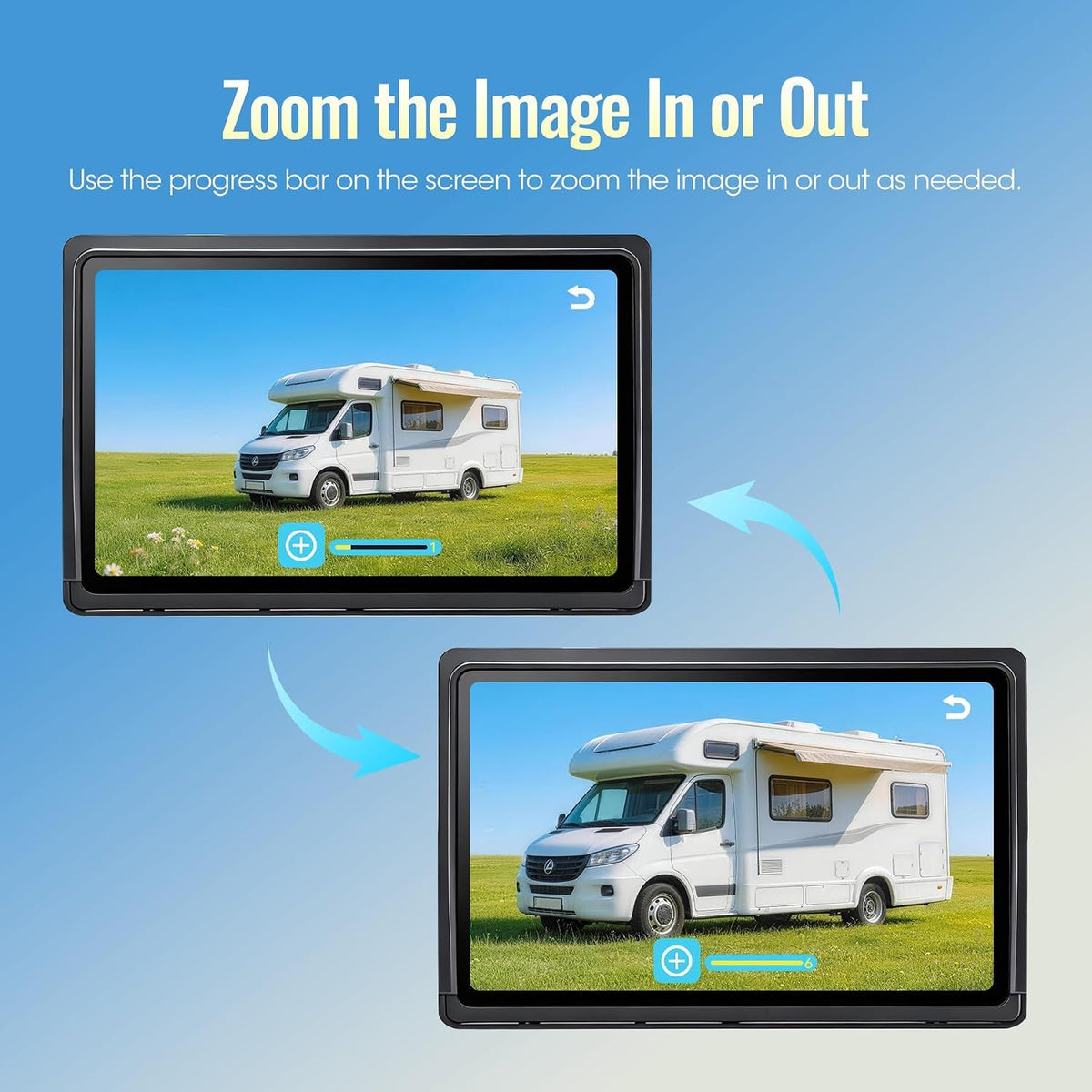 7" Wireless Backup Camera System with DVR Split Screen Monitor Y346