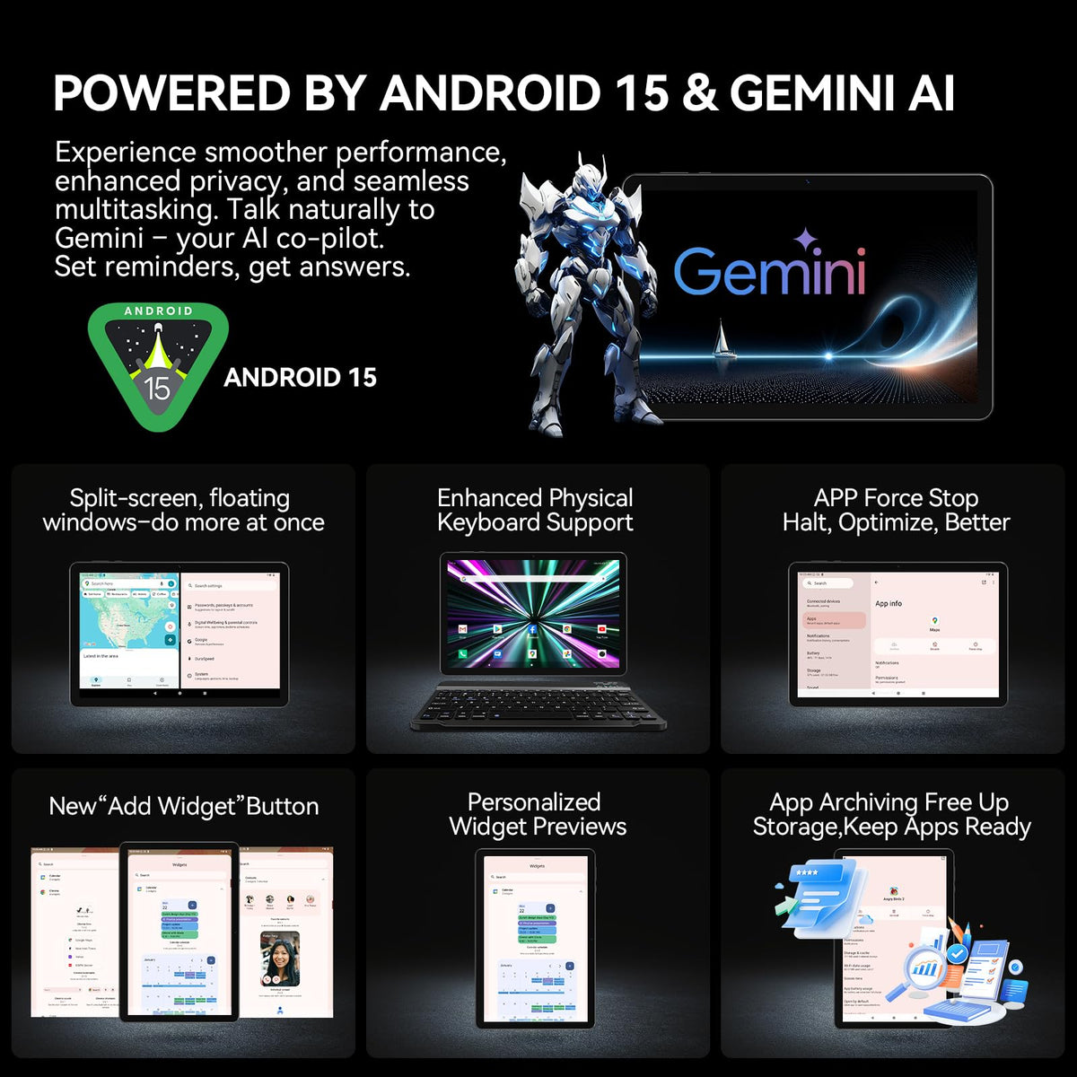 10.1 inch Android 15 Tablet Octa-Core 16GB RAM 64GB ROM J179422