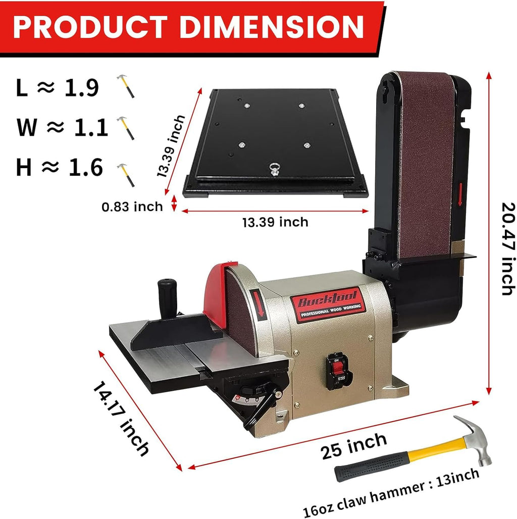 Belt Disc Sander with Rotating Base E964