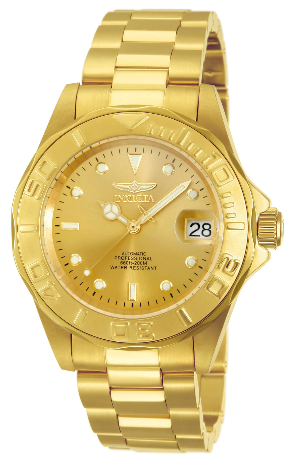 Gold Dial Stainless Steel Watch Q57034