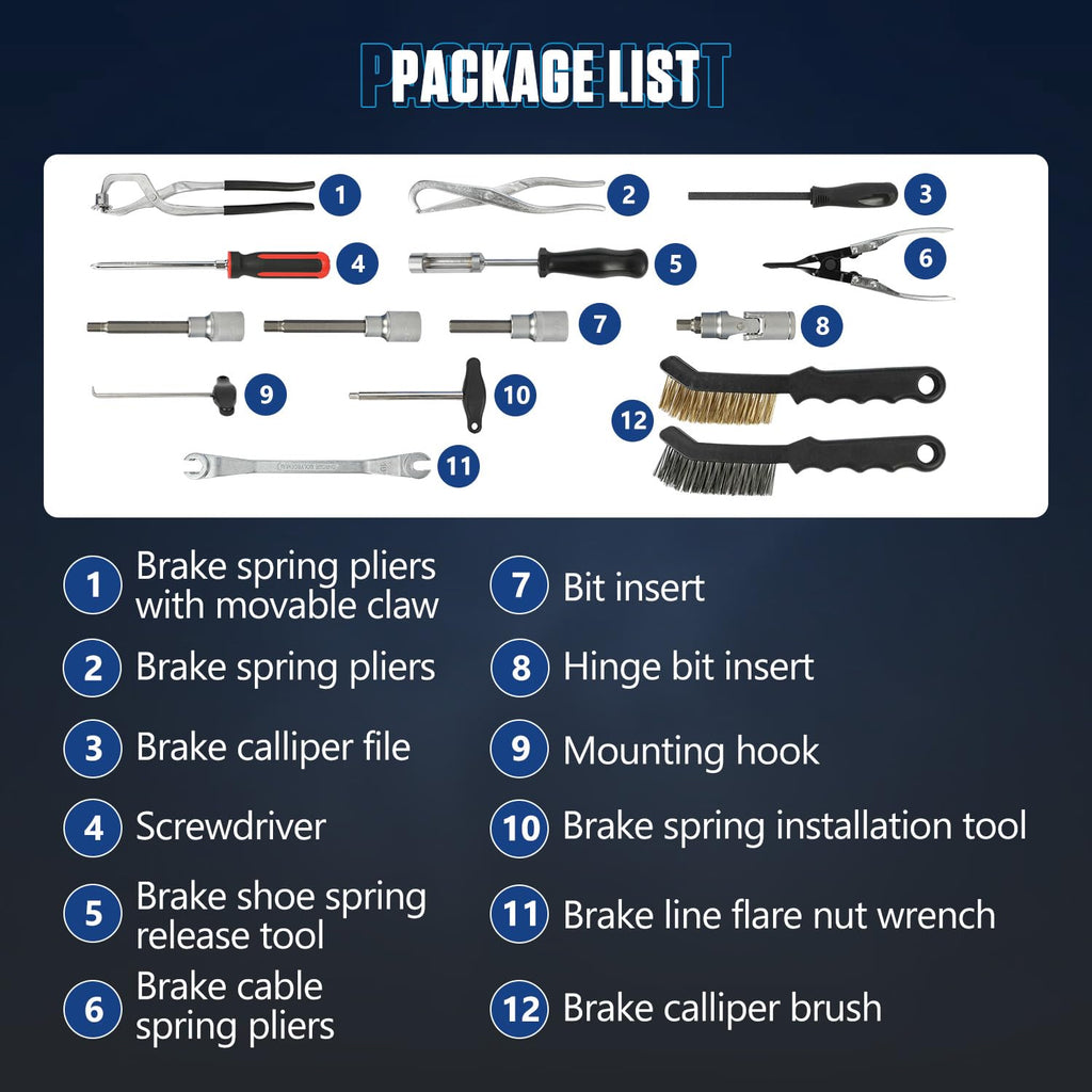 15 Pc Brake Drum Tool Kit Z650