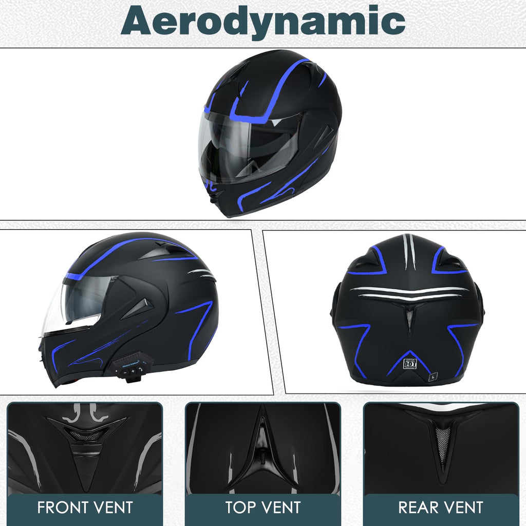 DOT Approved Bluetooth Modular Motorcycle Helmet I873856