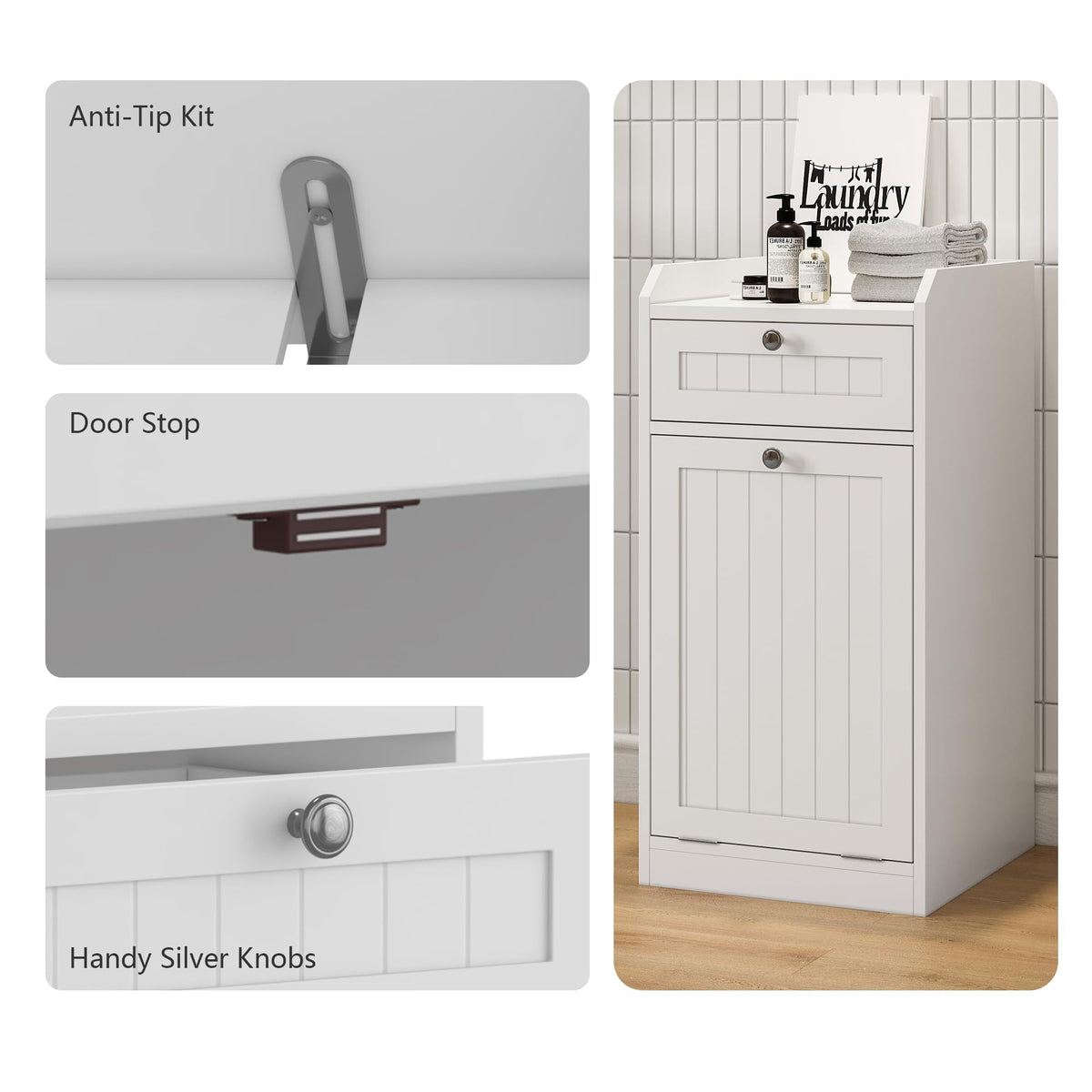 8 Gallon Double Tilt Out Trash Can Cabinet K6113