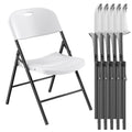Heavy Duty Plastic Folding Chair with Reinforced Steel Frame Q7424