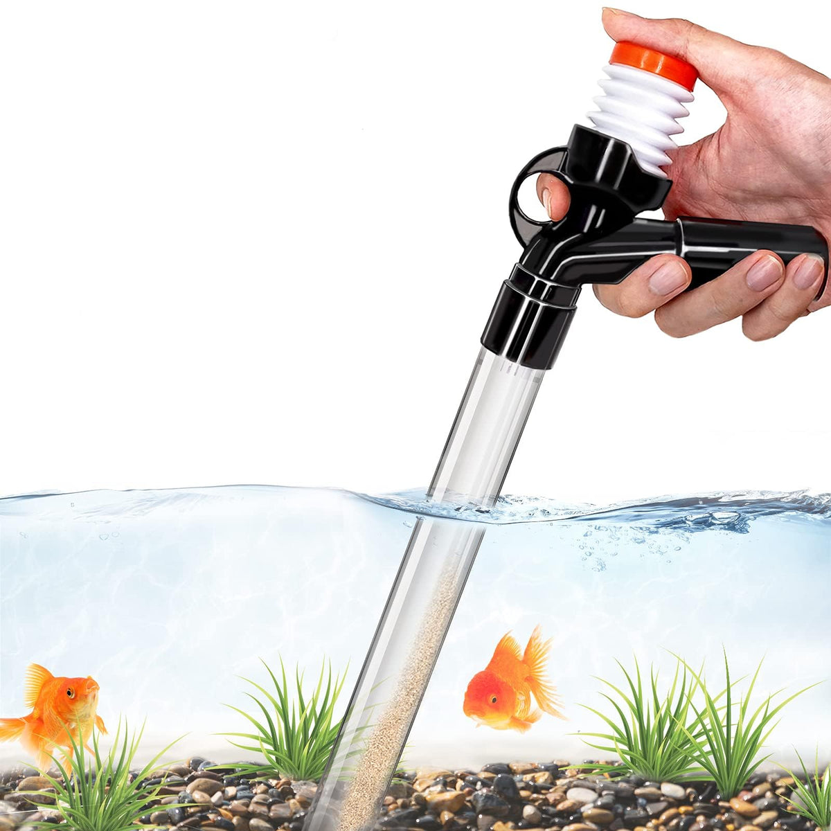 Aquarium Gravel Cleaner Fish Tank Kit Long Nozzle Water Changer BPA Free Z71694