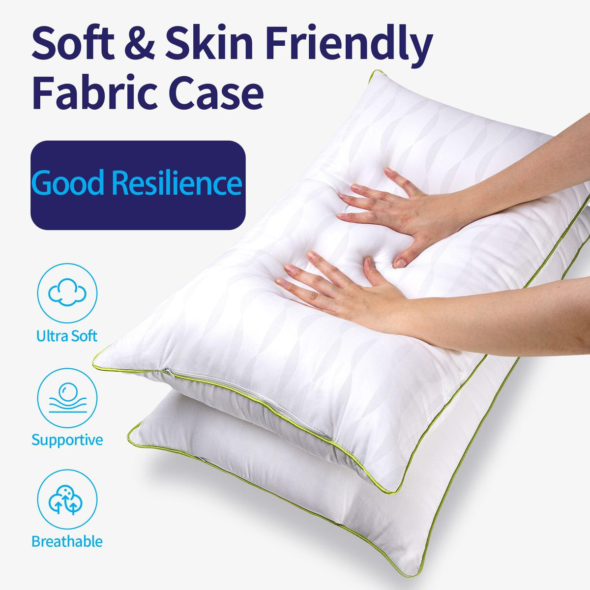 King Size Down Alternative Pillows Set of 2 I78595
