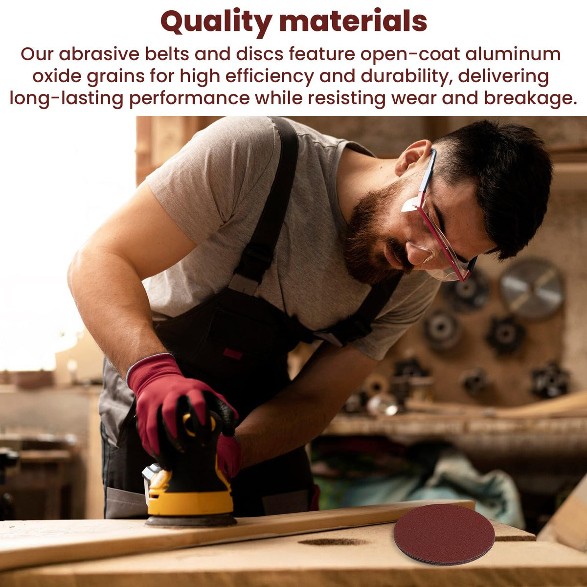 4x36 Aluminum Oxide Sanding Belts and 6 Inch Self Stick Sanding Discs Set X7296