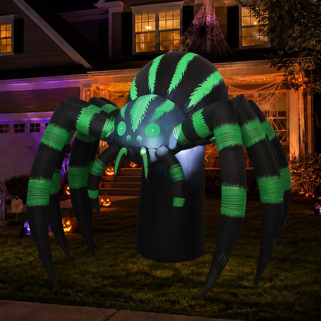 7 FT Inflatable Spider Outdoor Decoration with LED Lights X4217
