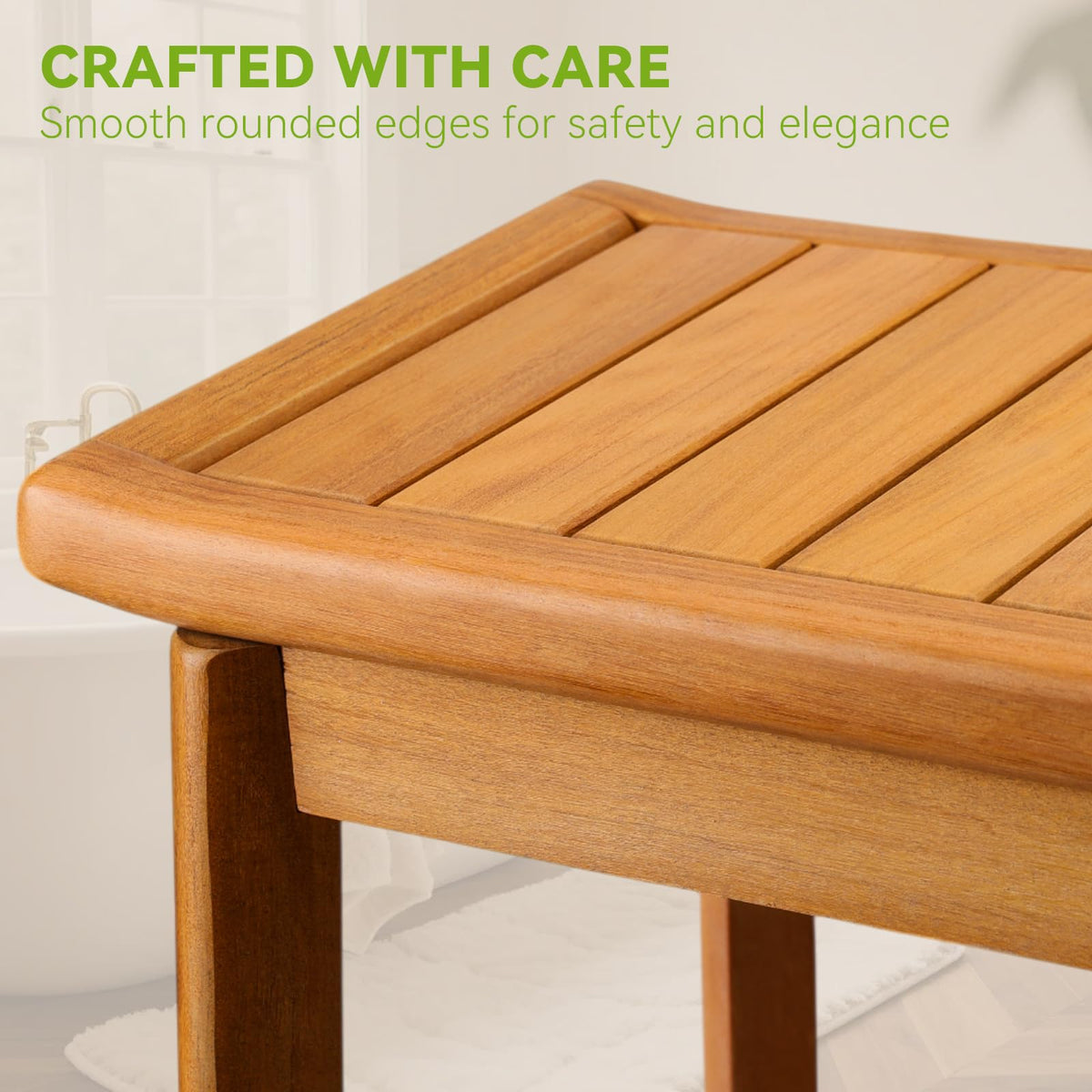 Waterproof Wooden Teak Shower Bench V447