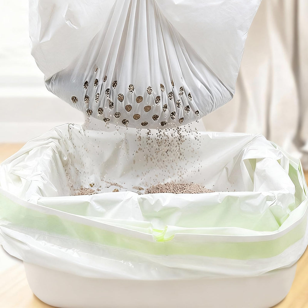 84PCS Sifting Cat Litter Box Liners with Holes, 31 x 18 Inch K343191