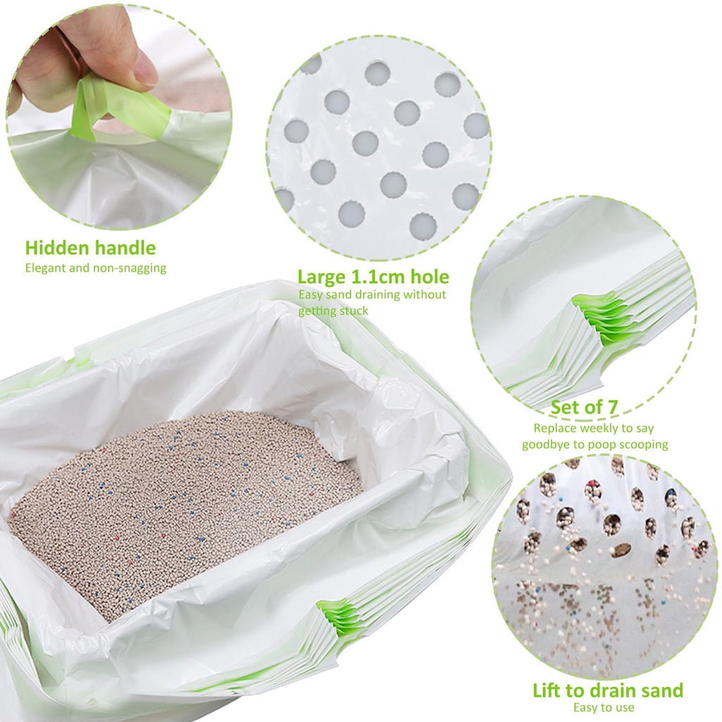 84PCS Sifting Cat Litter Box Liners with Holes, 31 x 18 Inch K343191