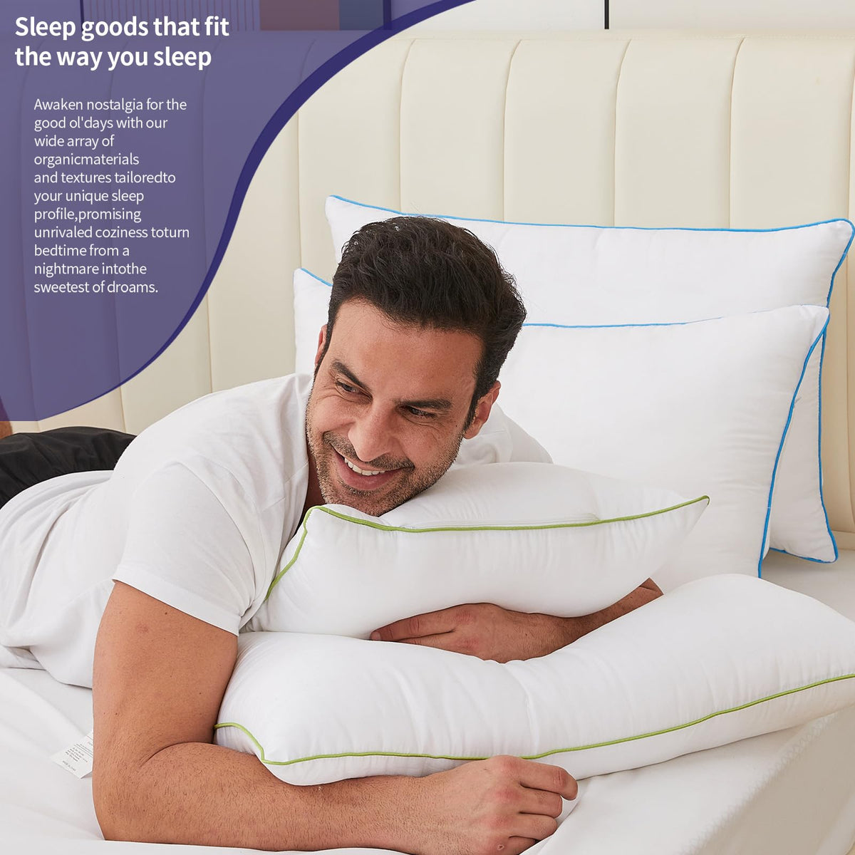 King Size Down Alternative Pillows Set of 2 I78595