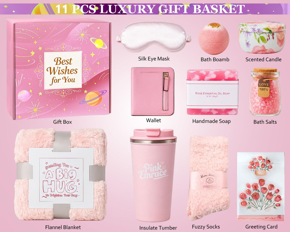 Pink Gift Basket I3907