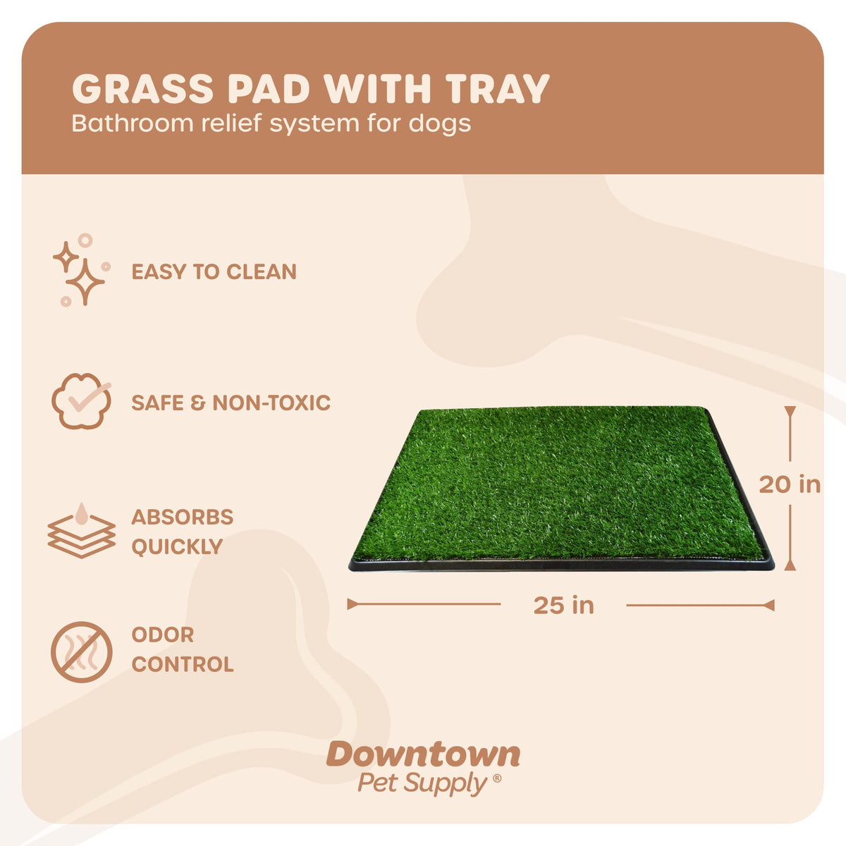 Dog Grass Pad with Tray 20 x 25 A85034